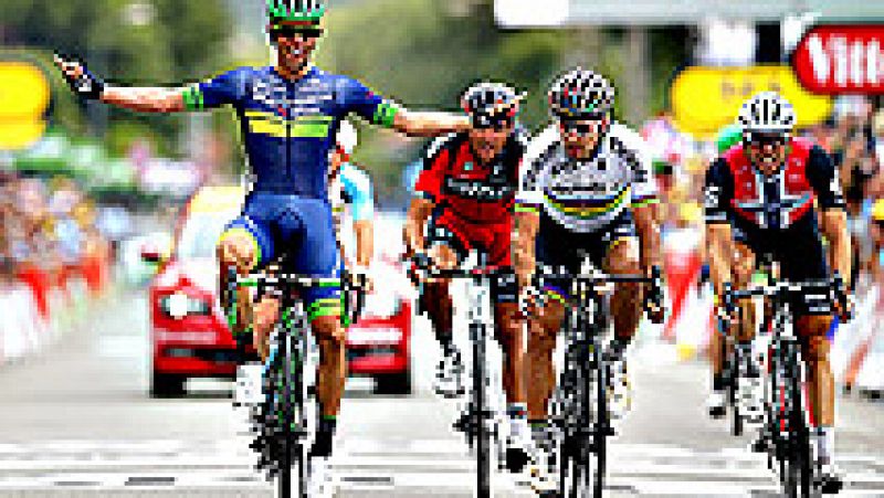 El australiano Michael Matthews, del equipo Orica, se impuso hoy en la décima etapa del Tour de Francia al ser el más rápido de una escapada de seis ciclistas que se presentó en solitario en la meta de Revel.