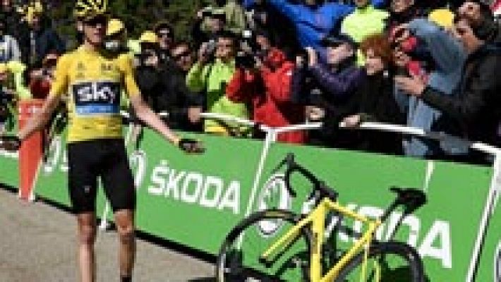 Froome conserva el liderato de milagro en un accidentado final de etapa