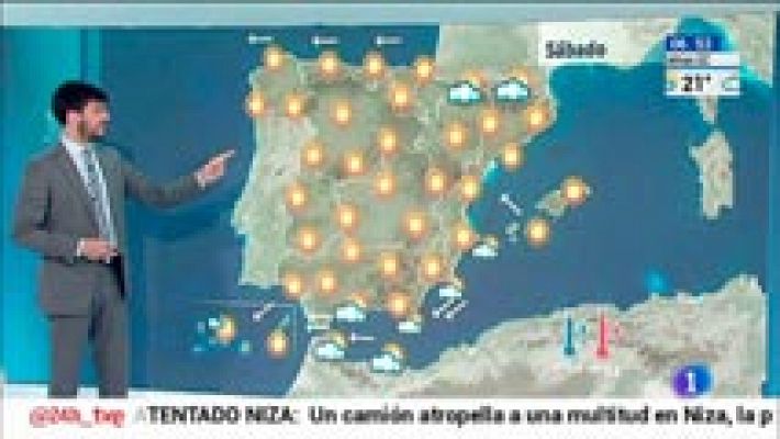 Viento fuerte en Cádiz, litoral de Almería, Gerona y Menorca