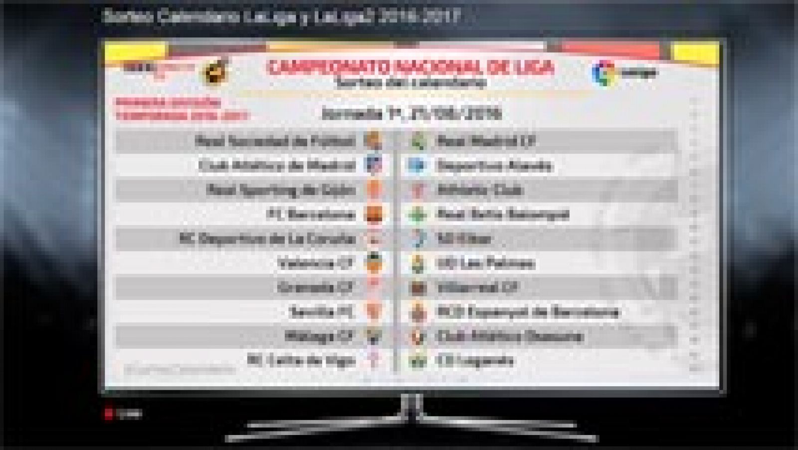 Telediario 1: LaLiga 2016/17 arranca con Barça - Betis y Real Sociedad - Real Madrid | RTVE Play
