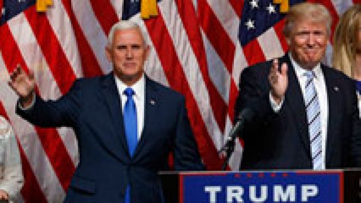 Trump anuncia que él y Pence son los candidatos de "la ley y el orden"