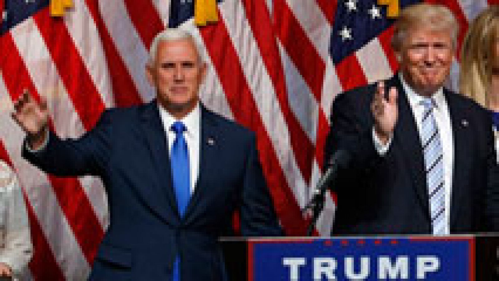 Trump anuncia que él y Pence son los candidatos de "la ley y el orden"