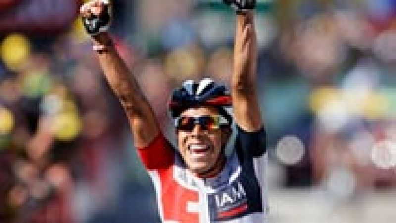 El colombiano Pantano ha derrotado sobre la meta de Culoz a Majka y ha sumado la primera victoria en el Tour para él y para su equipo, el IAM Cycling.