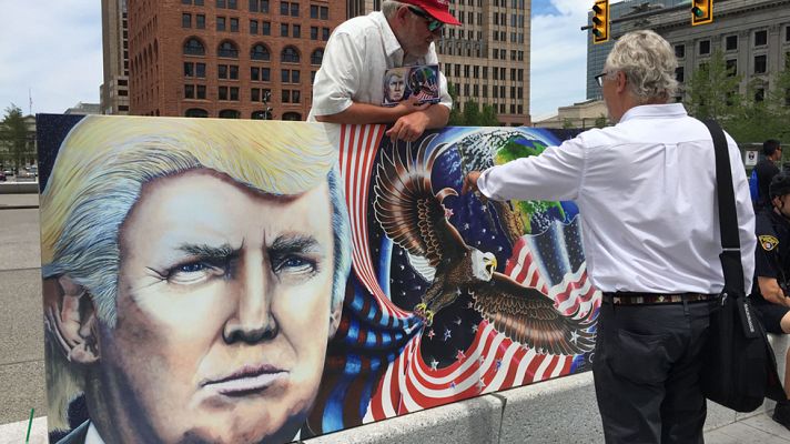 Telediario 1 - Cleveland se blinda tras el tiroteo para la convención republicana del lunes