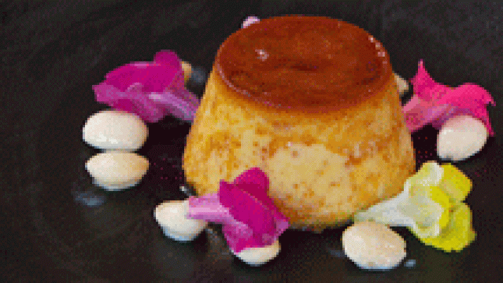 Flan de almendras