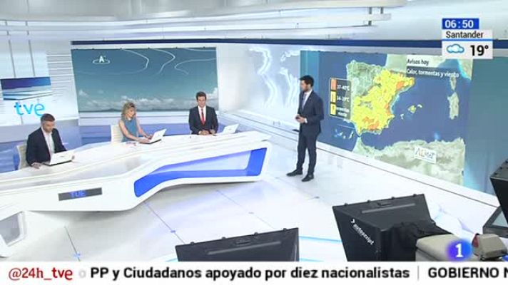 El tiempo - Las temperaturas comenzarán a bajar este miércoles tras una madrugada con mínimas muy altas