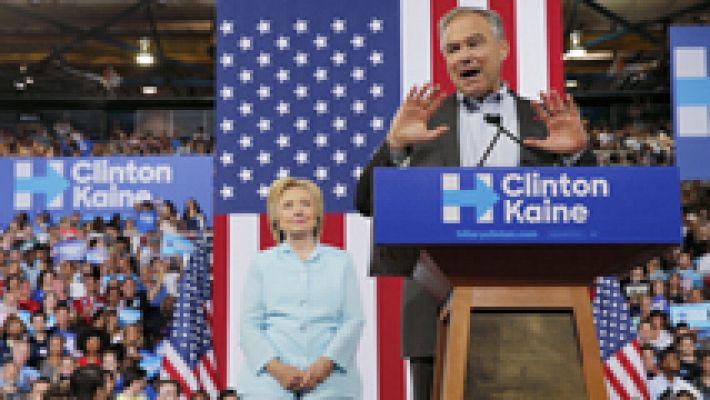 Kaine pronuncia en español sus primeras palabras como candidato a la vicepresidencia de EE.UU.