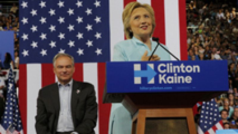 Clinton presenta a Kaine como candidato a la vicepresidencia: "Trump está peligrosamente equivocado"