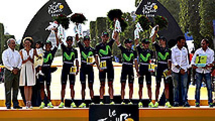 Movistar, cuarta vez mejor equipo del Tour