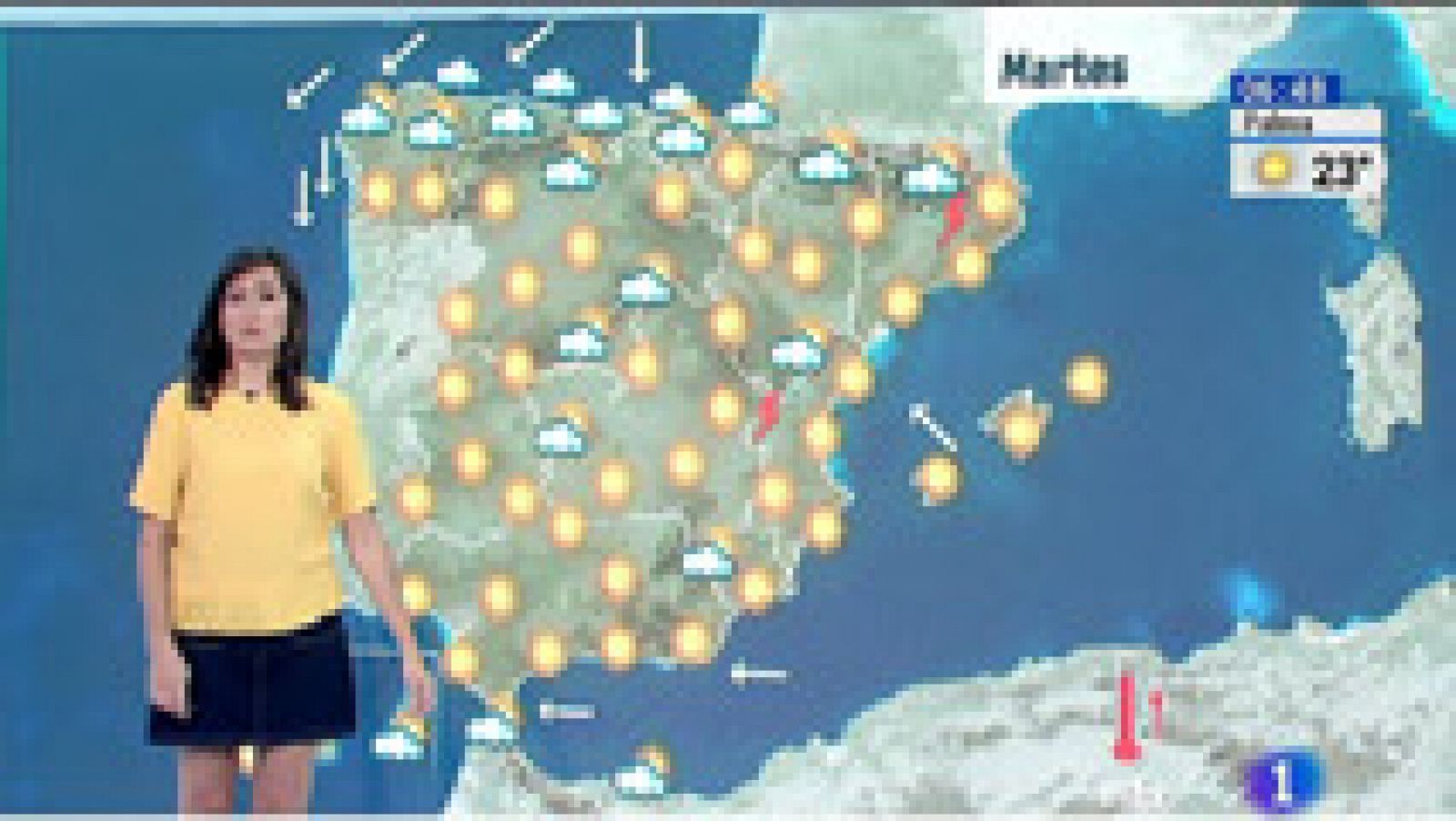 El tiempo: El Tiempo - Mucho calor del que solo se libran el Mediterráneo y el norte peninsular | RTVE Play