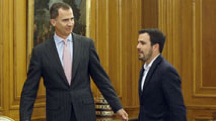 Telediario 1 - IU, UPN, Nueva Canarias, CC y Foro Asturias trasladan al rey la urgencia de desbloquear la situación