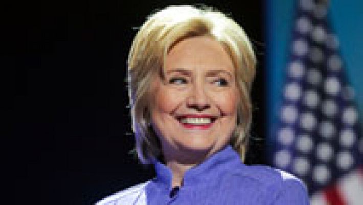 Telediario 1 - Hillary Clinton ya es oficialmente la candidata demócrata