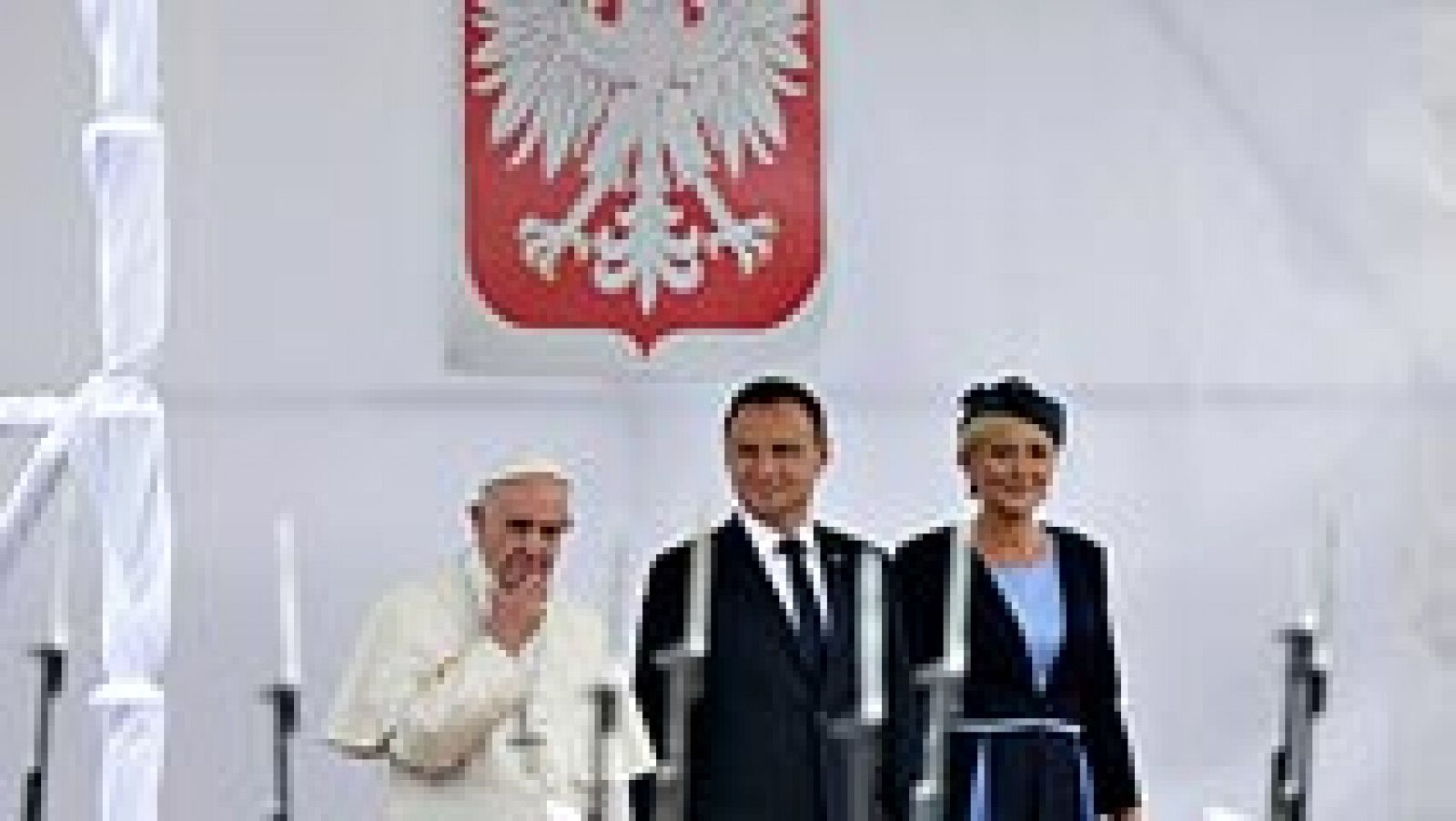 Telediario 1: Las elevadas medidas de seguridad marcan el viaje del papa Francisco a Cracovia | RTVE Play
