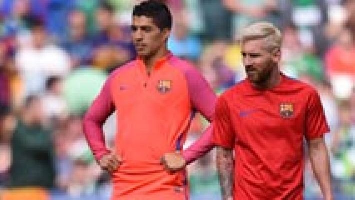 Telediario 1 - El Barcelona vuelve al trabajo en casa