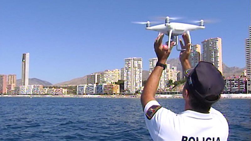 El dron vigilante de la playa