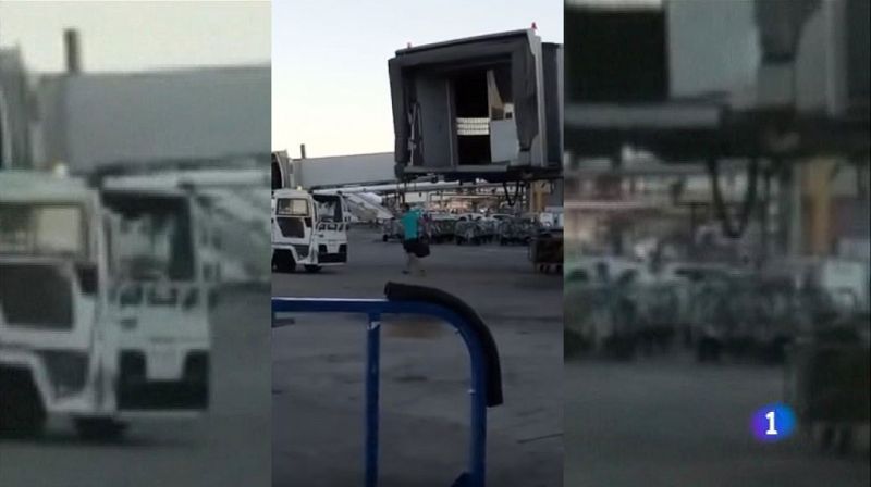 Un pasajero salta a la pista del aeropuerto de Barajas y consigue subir al avión que perdía