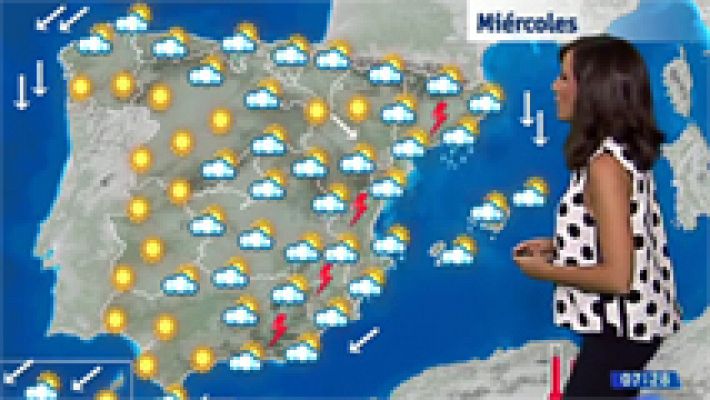 El tiempo - Tormentas en el Levante peninsular y mucho calor en Canarias para este miércoles