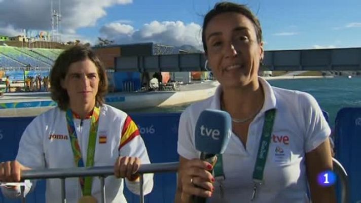 Telediario 1 - Río 2016 | Maialen Chorraut: "No tengo ni idea de cómo he hecho la bajada por la tensión"