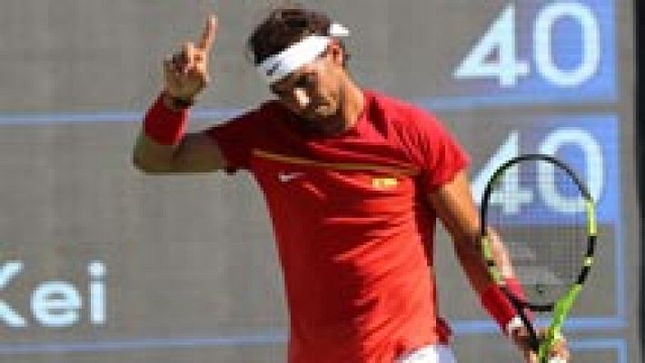 Telediario 1 - Río 2016 | La ausencia de Nishikori en mitad de partido desata el cabreo de Nadal