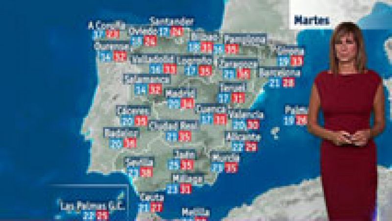 Temperaturas altas en el Valle del Guadalquivir y en la costa de Levante