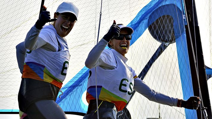 Telediario 1 - Echegoyen y Betanzos afrontan la 'Medal Race' de 49er como primeras