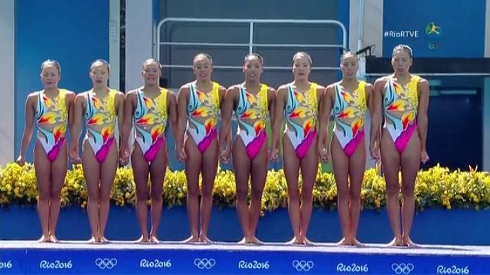 Río 2016 I Rusia, intratable en la final de natación sincronizada por equipos