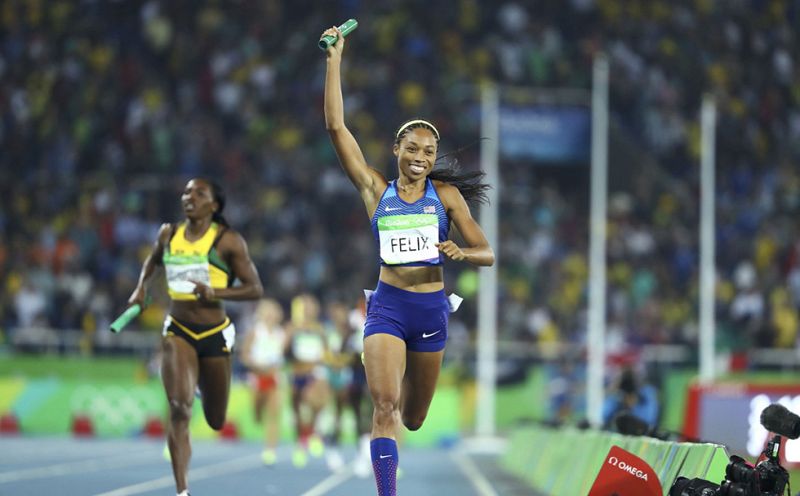 Río 2016 - Atletismo | EE.UU. gana el 4x400 y Allyson Félix suma su sexto oro olímpico