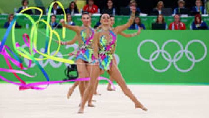 Río 2016 - Río 2016. Gimnasia rítmica | El equipo español logra una puntuación de 17.800 en cinta