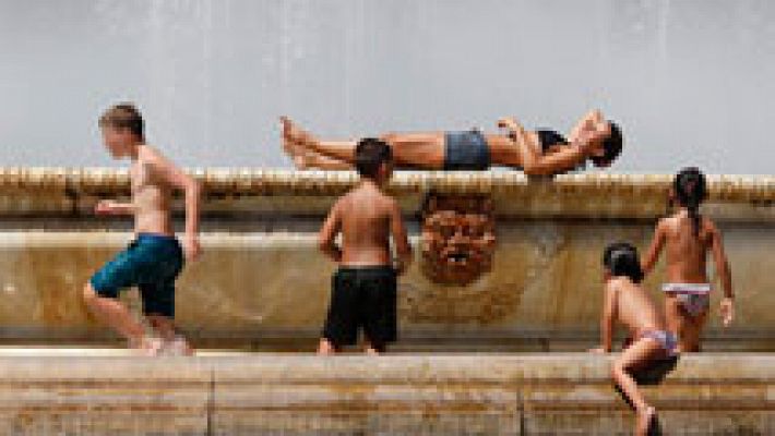 Telediario 1 - Alerta amarilla por calor en media Península