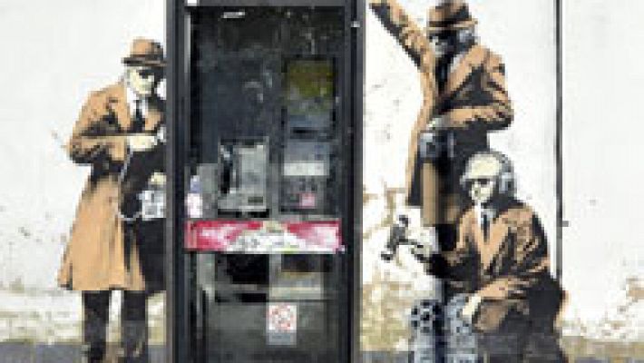 Telediario 1 - Desaparece en Chentelham, cerca de Londres, uno de los murales más conocidos de Banksy