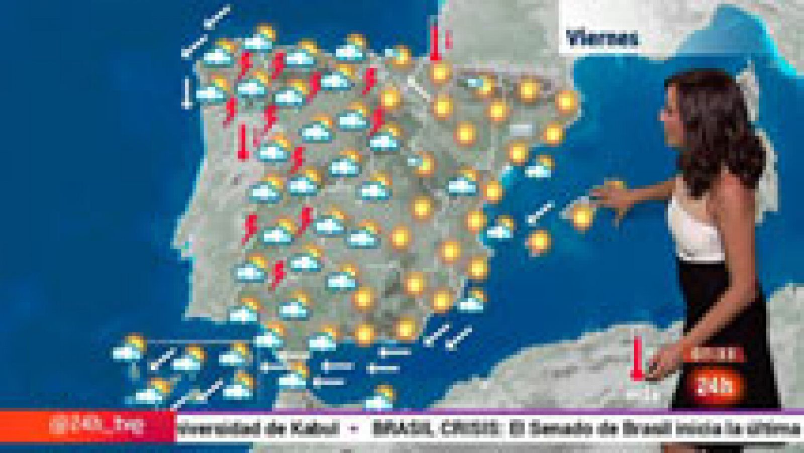 El tiempo: Nubes y chubascos en la mitad occidental y lluvias en el norte de Canarias | RTVE Play