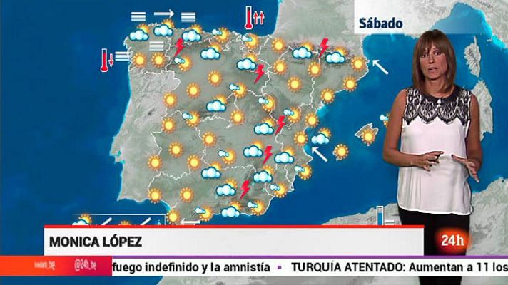 El tiempo - Aumento de las temperaturas en el Cantábrico y viento fuerte en el Estrecho