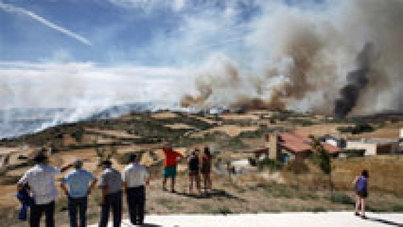 Estabilizan el incendio de Tafalla, en Navarra
