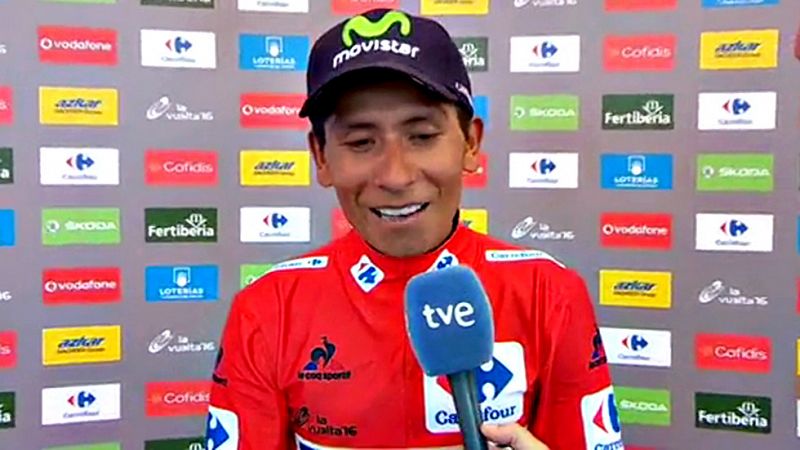 El colombiano es el nuevo líder de la Vuelta después de ser el más fuerte en La Camperona y atacar en los kilómetros finales, descolgando al británico Chris Froome (Sky) y al español Alberto Contador (Tinkoff).
