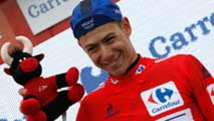 Telediario 1 - David de la Cruz, primer triunfo español y jersey rojo de premio