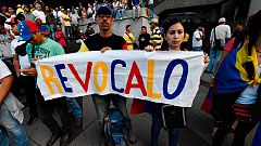 La oposición venezolana se manifiesta en Caracas para exigir el revocatorio de Maduro