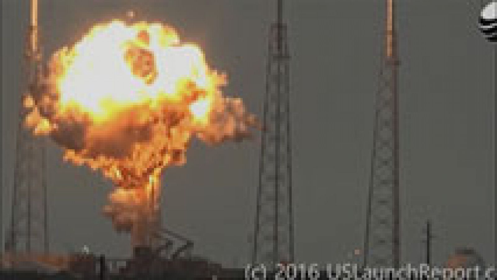 Telediario 1: Explota un cohete no tripulado de SpaceX en Cabo Cañaveral, en EE.UU. | RTVE Play