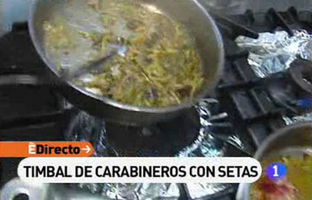 RTVE Cocina - Timbal de carabineros con setas