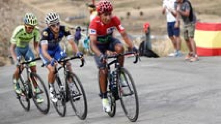 Telediario 1 - Quintana da un golpe crucial a la Vuelta tras un ataque de Contador
