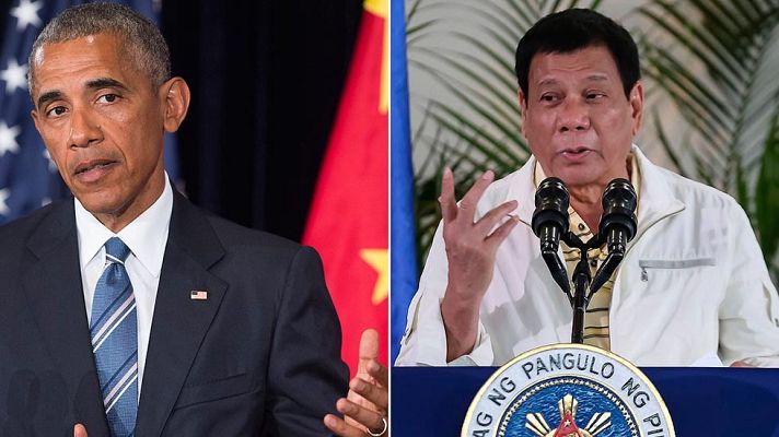 Telediario 1 - El presidente filipino llama "hijo de puta" a Obama