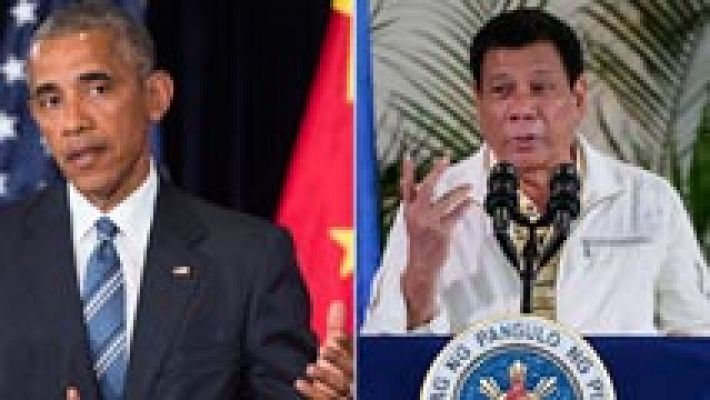 Telediario 1 - El presidente filipino llama "hijo de puta" a Obama