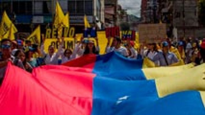 Telediario 1 - Jornada de manifestaciones en Venezuela
