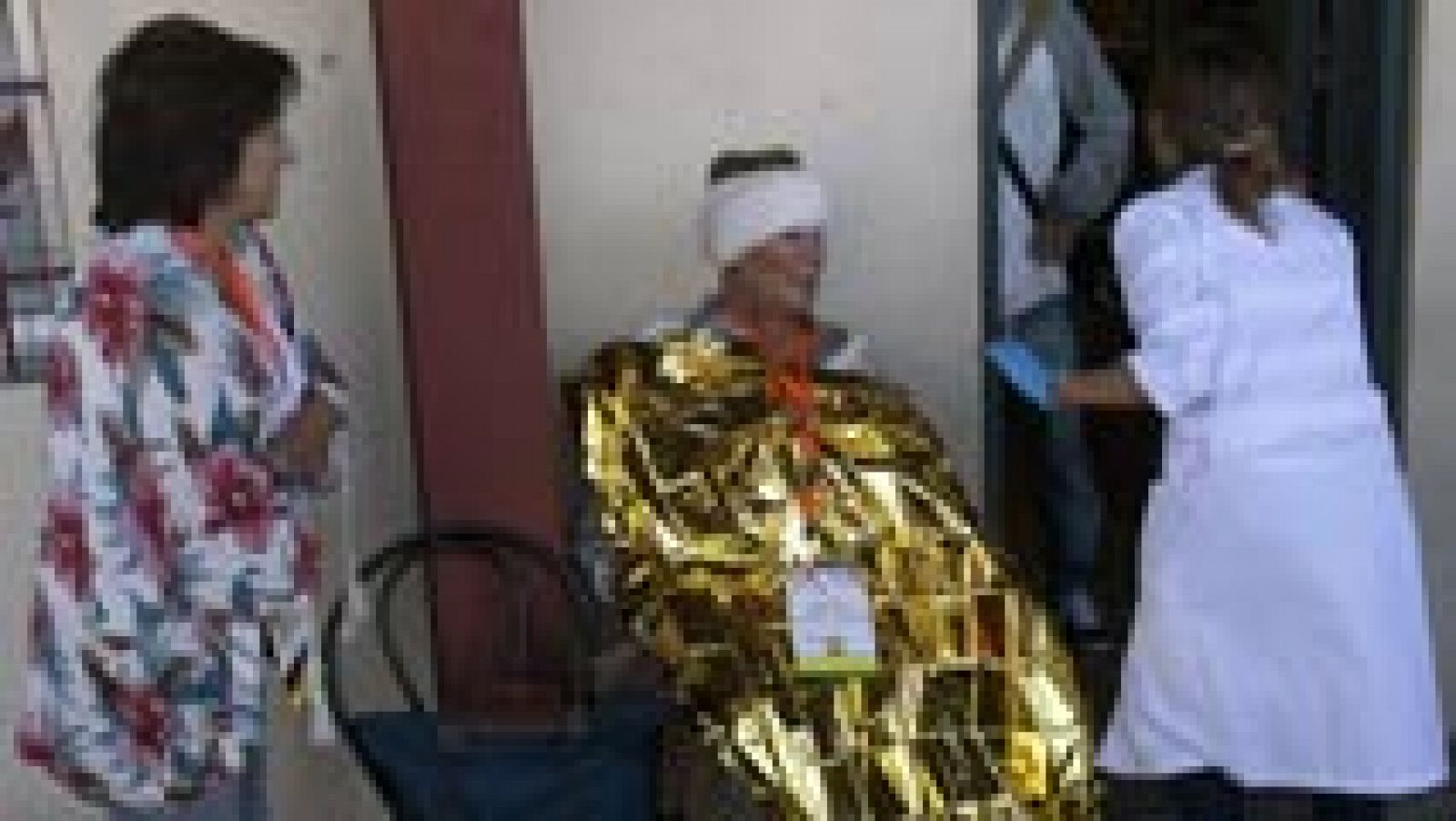 La cafetería de la estación de O Porriño se ha convertido en centro médico improvisado