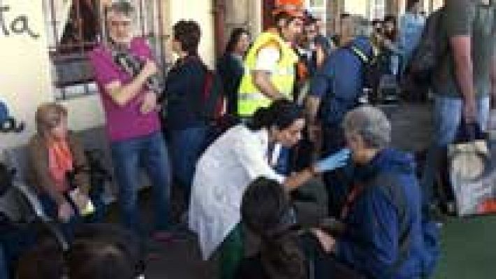 Telediario 1 - Los testigos del accidente de O Porriño: "Se oye un golpetazo, ruido de cristales y humareda"