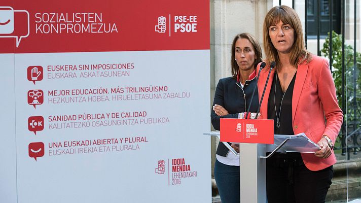 Telediario 1 - Los candidatos hablan de sus propuestas para los jóvenes y de su modelo de Euskadi