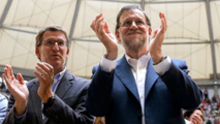 Telediario 1 - Los líderes de los partidos nacionales se implican en las elecciones de Galicia y País Vasco