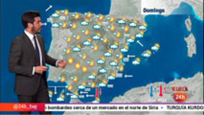 Suben las temperaturas en la mitad norte y en Extremadura, bajan en el sur