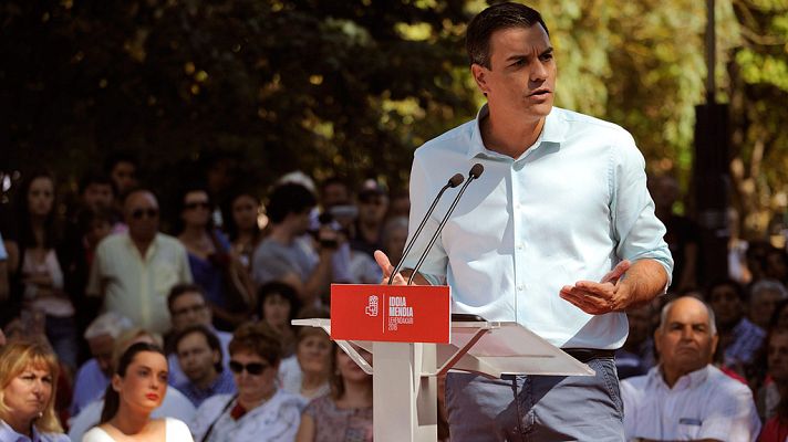 Telediario 1 - Sánchez: "Entre regeneración o Rajoy, algunos apostaron por Rajoy"