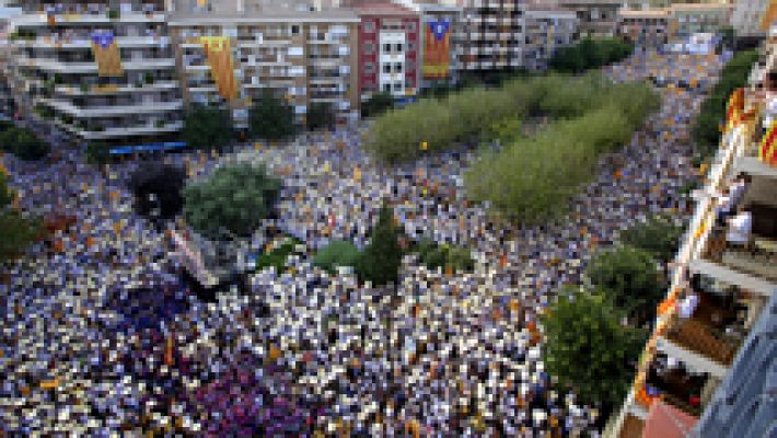 Multitudinaria manifestación por la Diada de Cataluña
