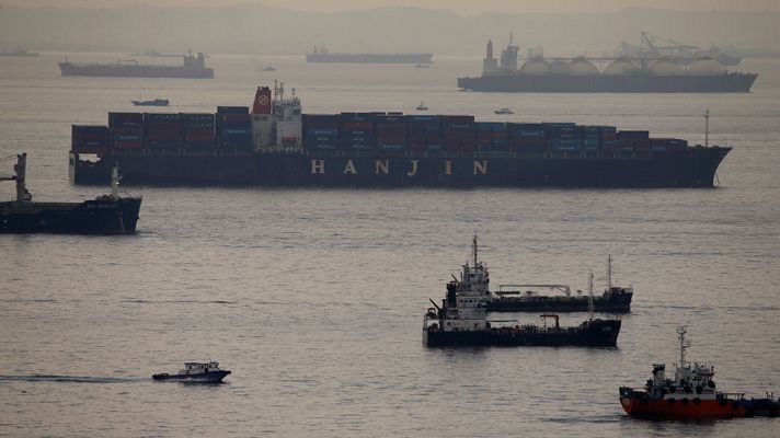 Telediario 1 - La quiebra de la naviera surcoreana Hanjin deja a la "deriva" un centenar de barcos y miles de millones en mercancía